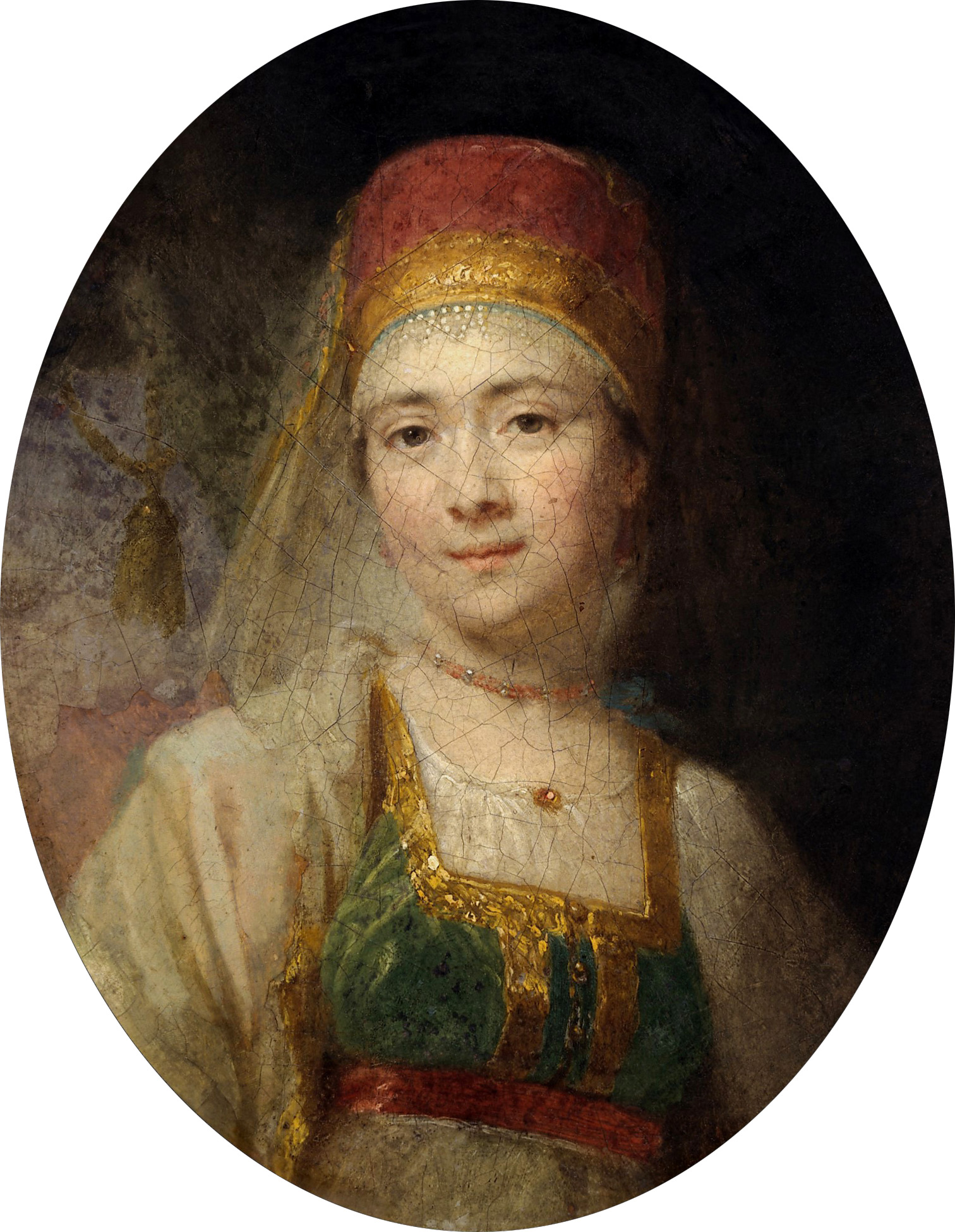 Боровиковский. Портрет торжковской крестьянки Христиньи. Около 1795