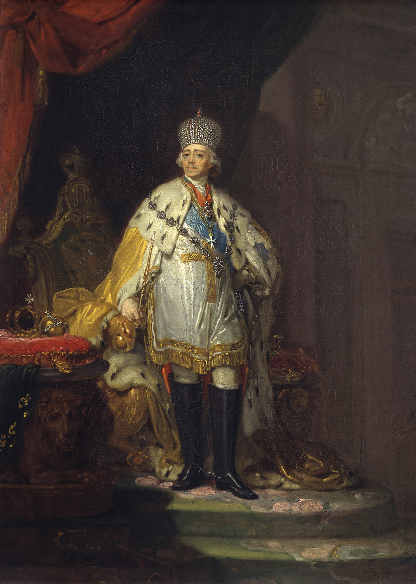 Боровиковский. Портрет Павла I в белом далматике. 1799-1800