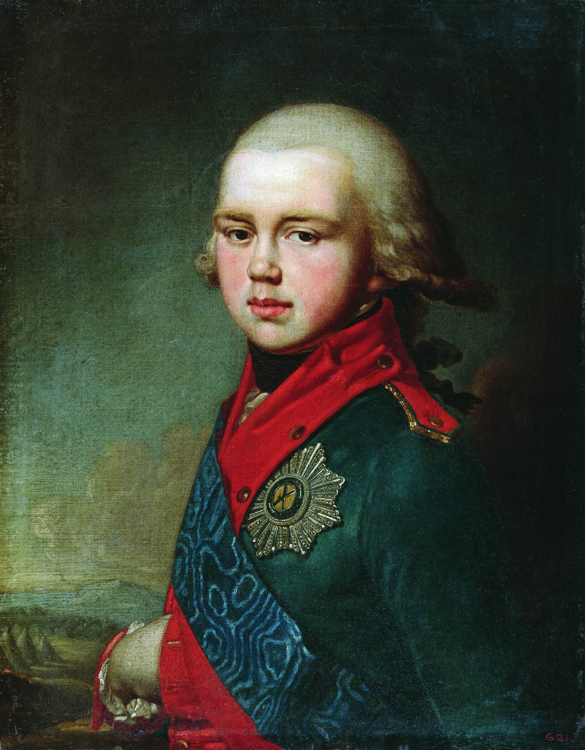 Боровиковский. Портрет Великого князя Константина Павловича. 1795