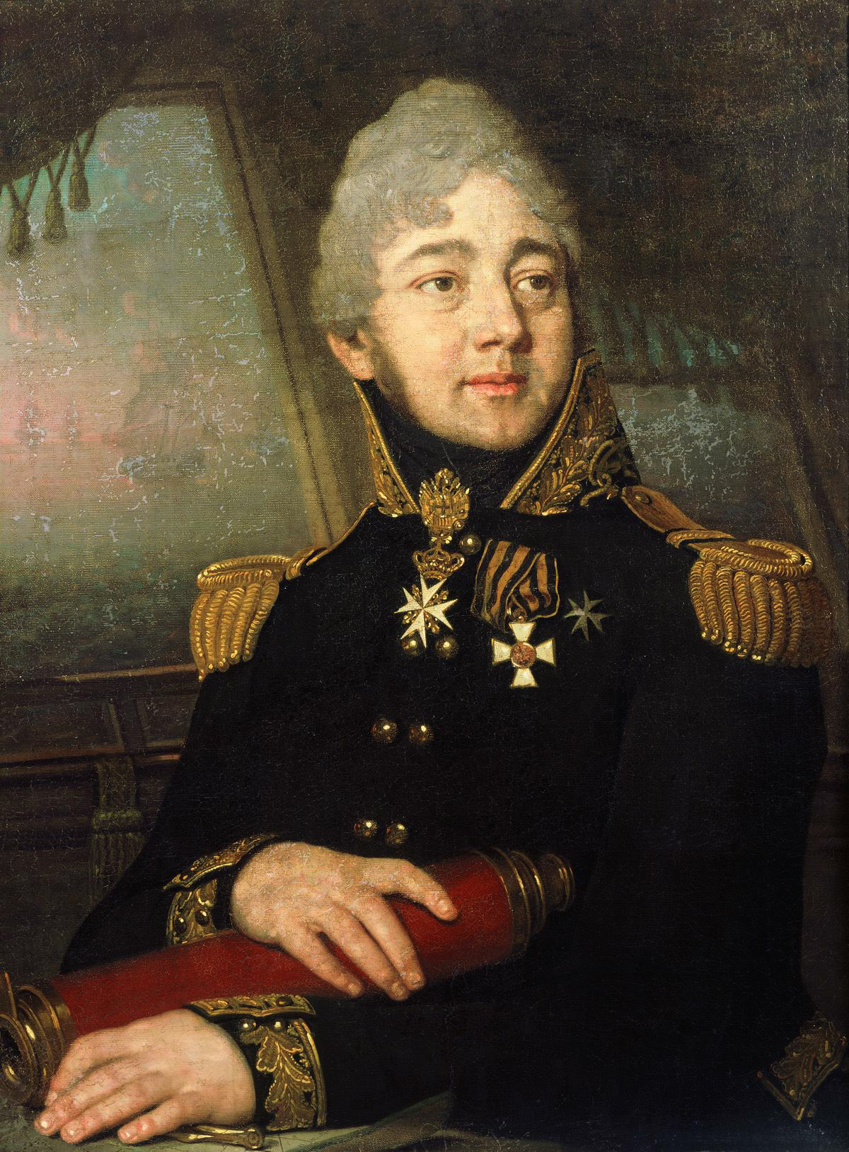 Боровиковский. Портрет И.А.Баратынского, капитана-командора. Не ранее 1808