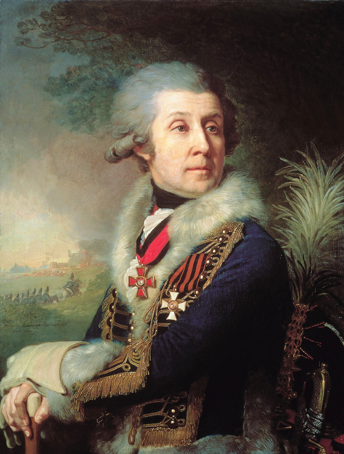 Боровиковский. Портрет генерал-майора Фёдора Артемьевича Боровского. 1799