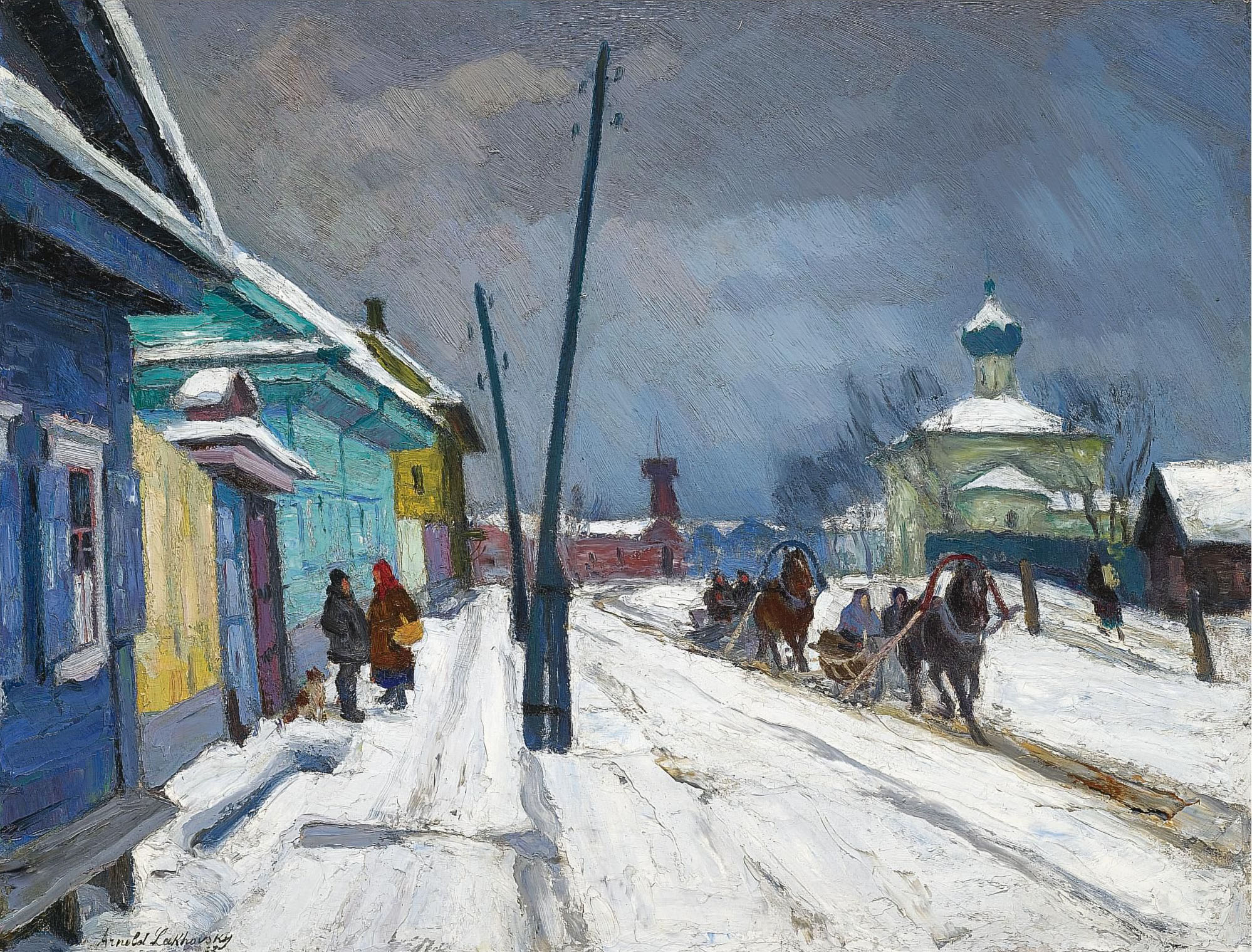 Лаховский. Зима в Пскове. 1927