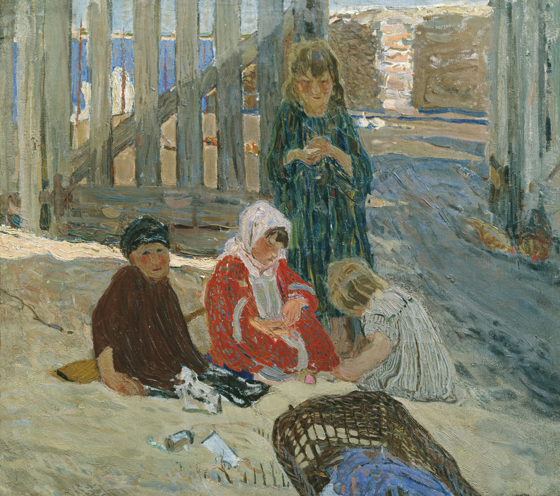 Савинов. Дети, играющие в песке. 1904