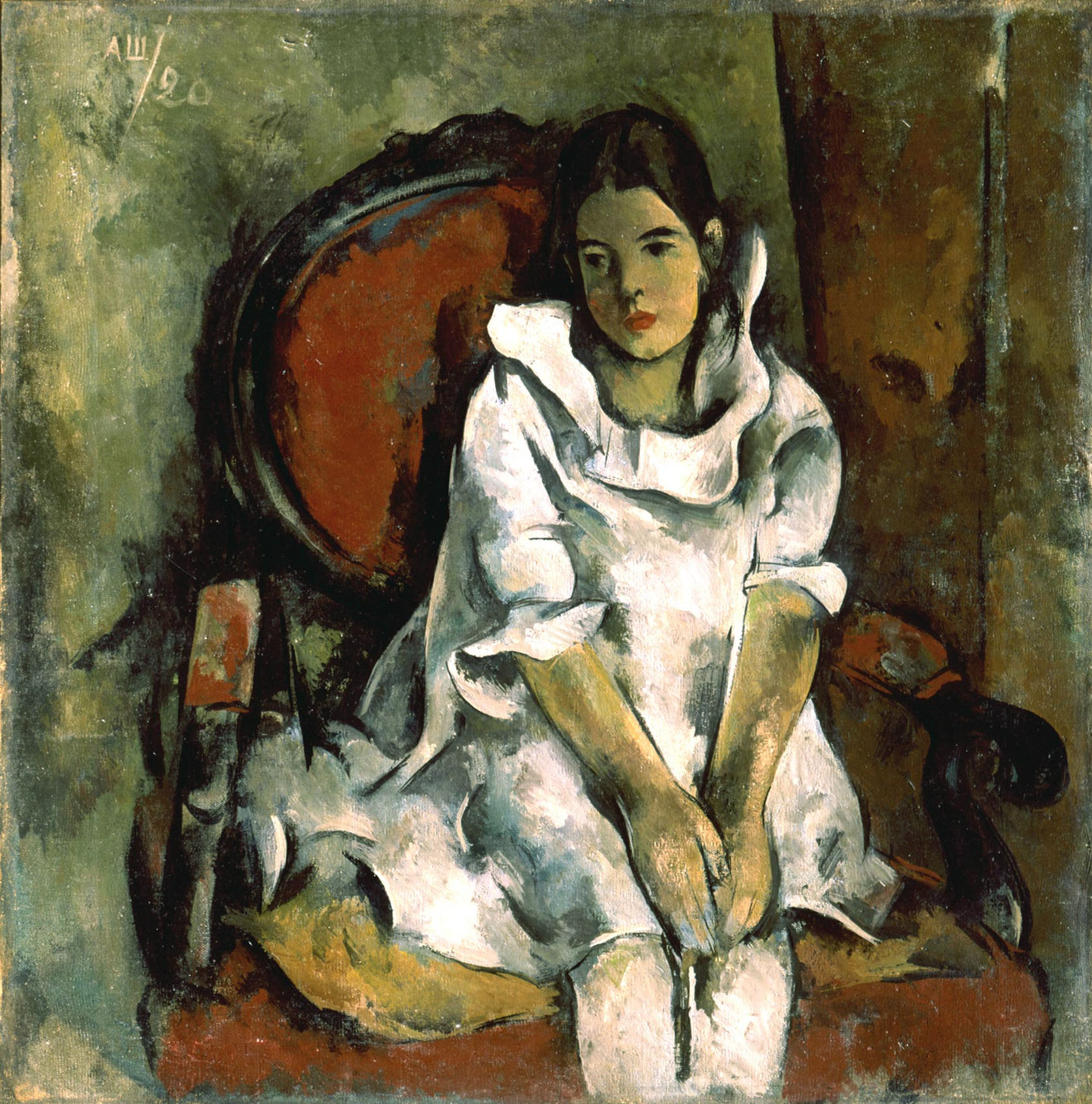 Шевченко А.. Портрет дочери художника. 1920