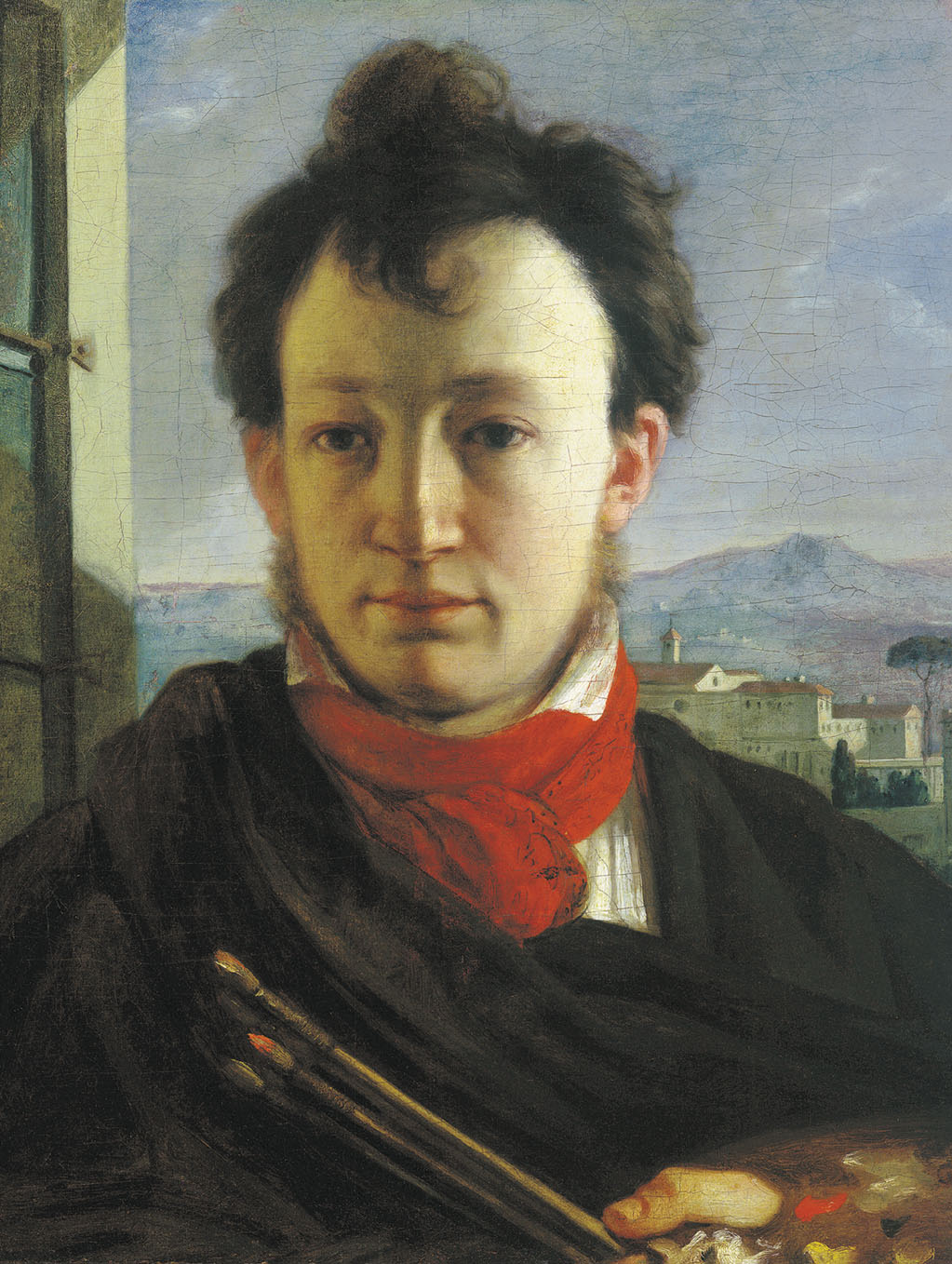 Варнек. Автопортрет с палитрой и кистями в рук. 1805-1806