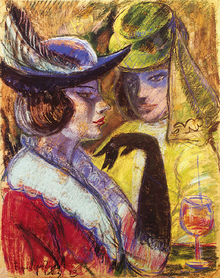 Григорьев Б.. Парижское кафе. 1913