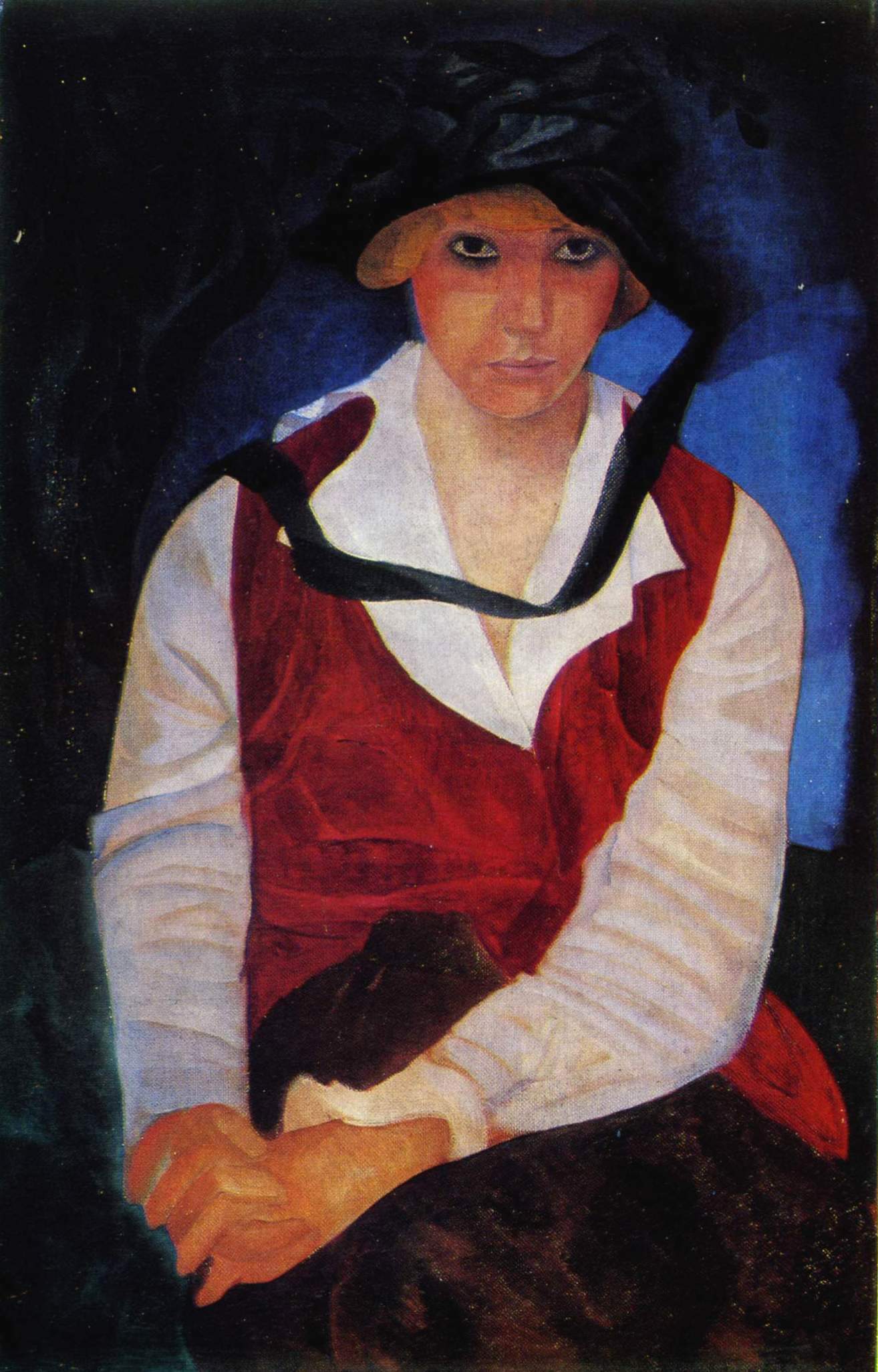 Григорьев Б.. Портрет жены  . 1917