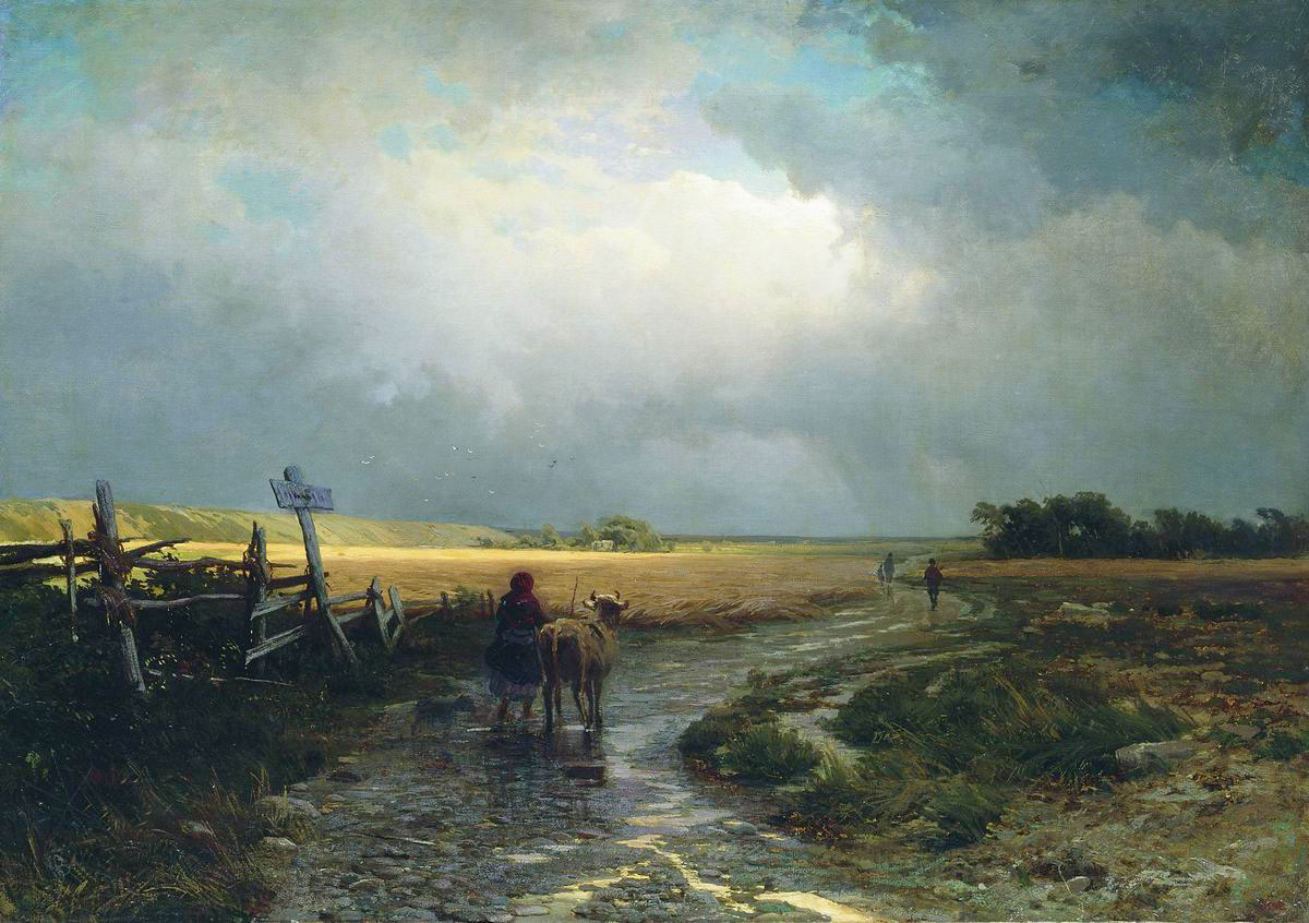 Васильев Ф.. После дождя. Проселок. 1867-1869