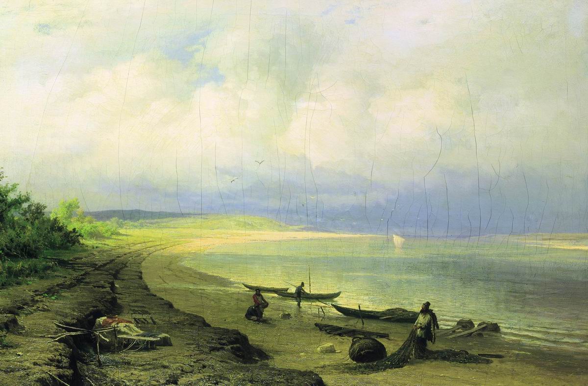 Васильев Ф.. Берег Волги после грозы. 1871