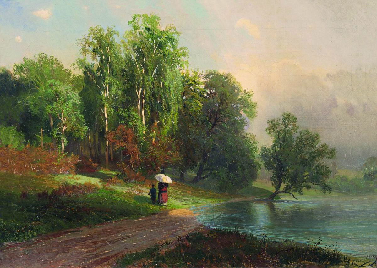 Васильев Ф.. Лето. Речка в Красном Селе. 1870