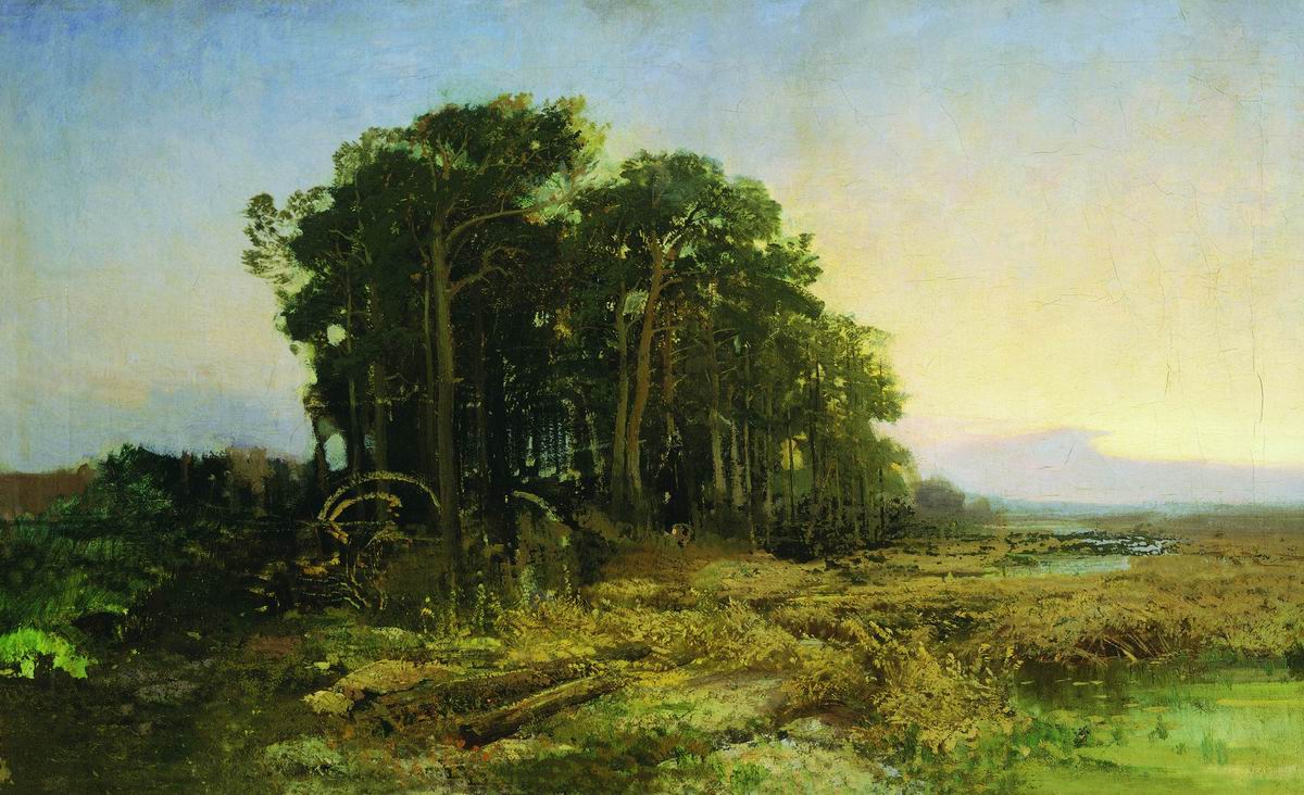 Васильев Ф.. Сосновая роща у болота. 1871-1873