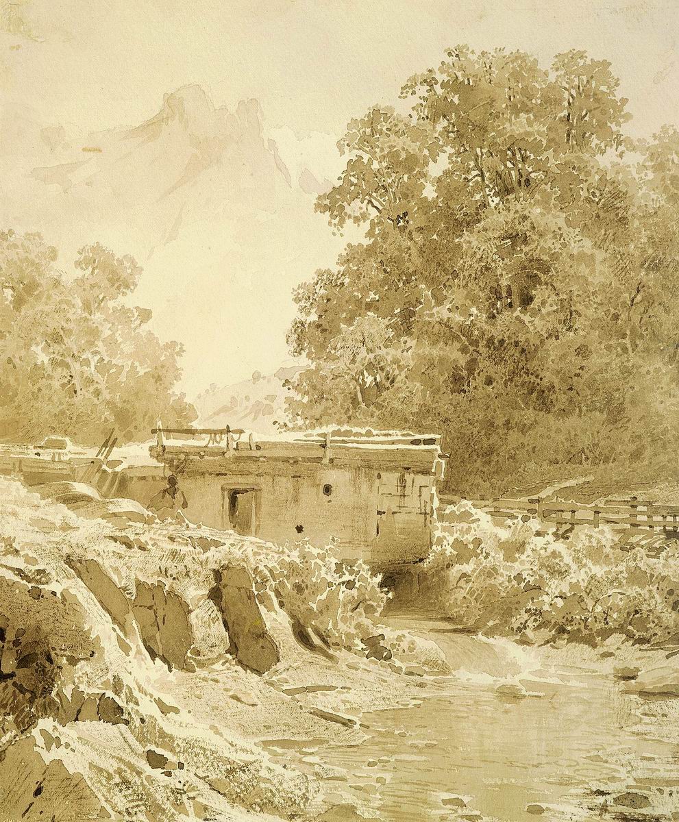 Васильев Ф.. Водяная мельница на горной речке. Крым. 1871-1873