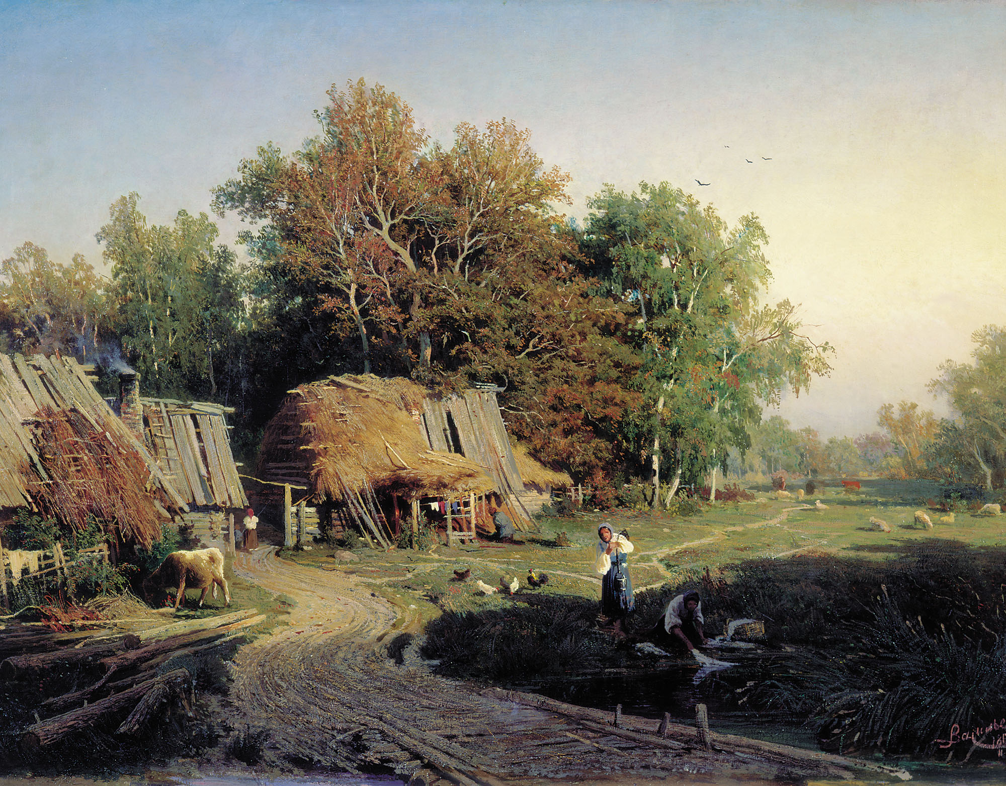 Васильев Ф.. Деревня. 1869