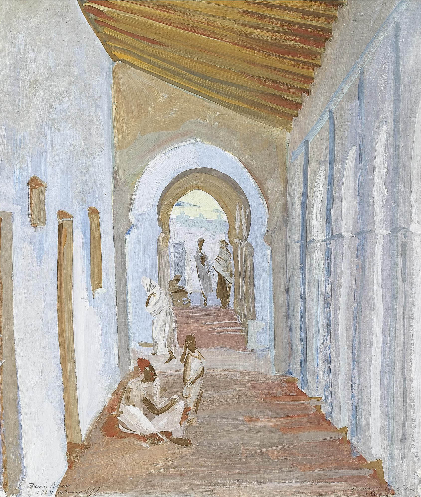 Яковлев А.Е.. Рисунок портика, Алжир. 1924