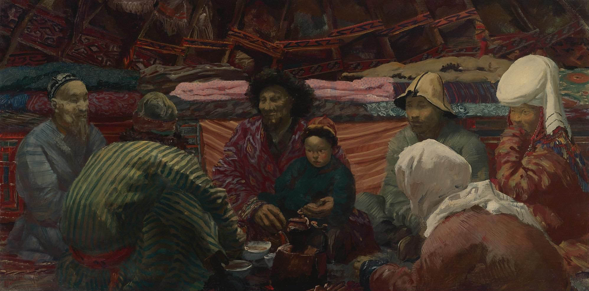 Яковлев А.Е.. Под шатром киргиза. 1932