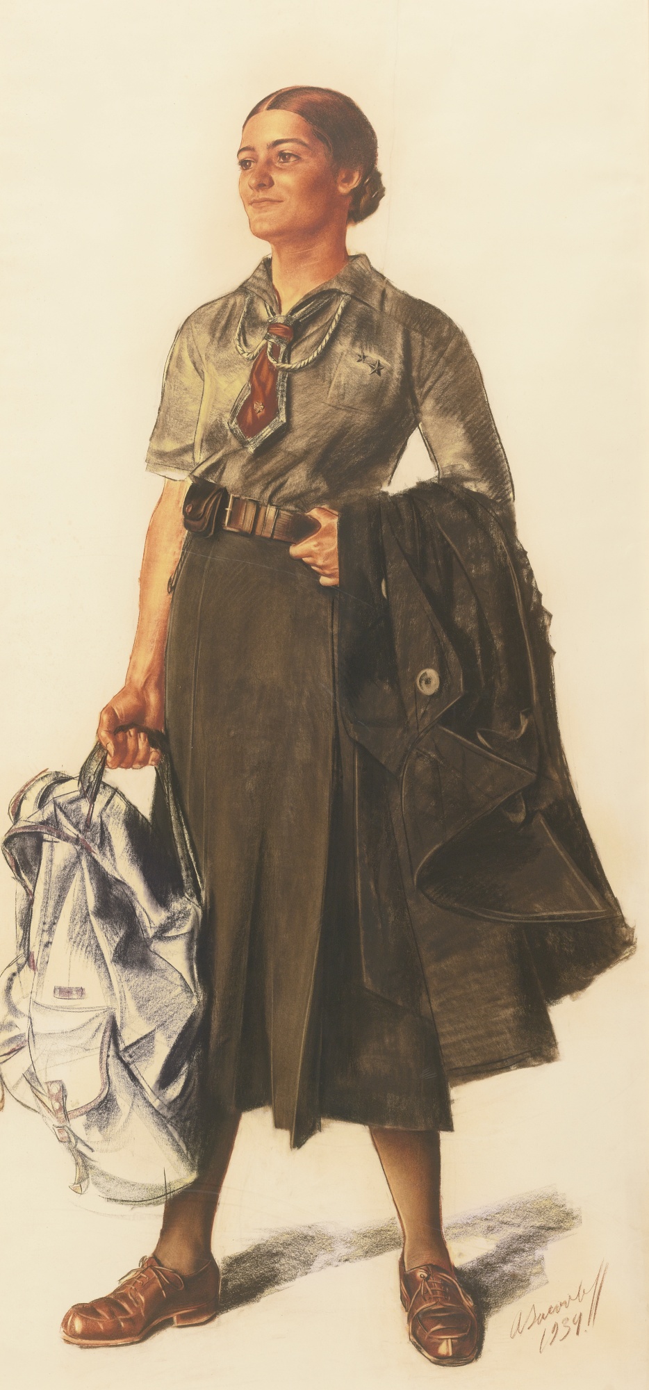 Яковлев А.Е.. Анита Лопес в форме разведчицы. 1934
