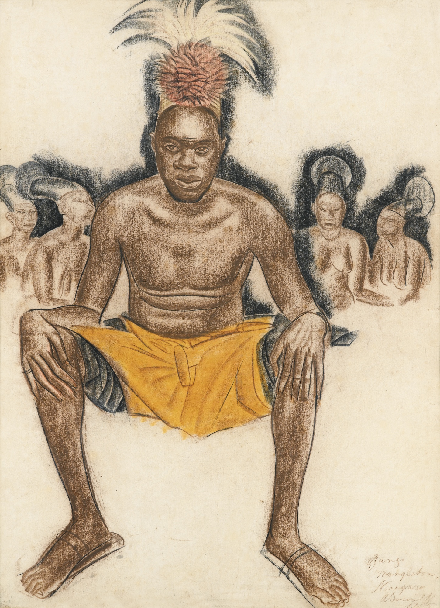 Яковлев А.Е.. Портрет вождя Мангбету. Ганзи . 1925