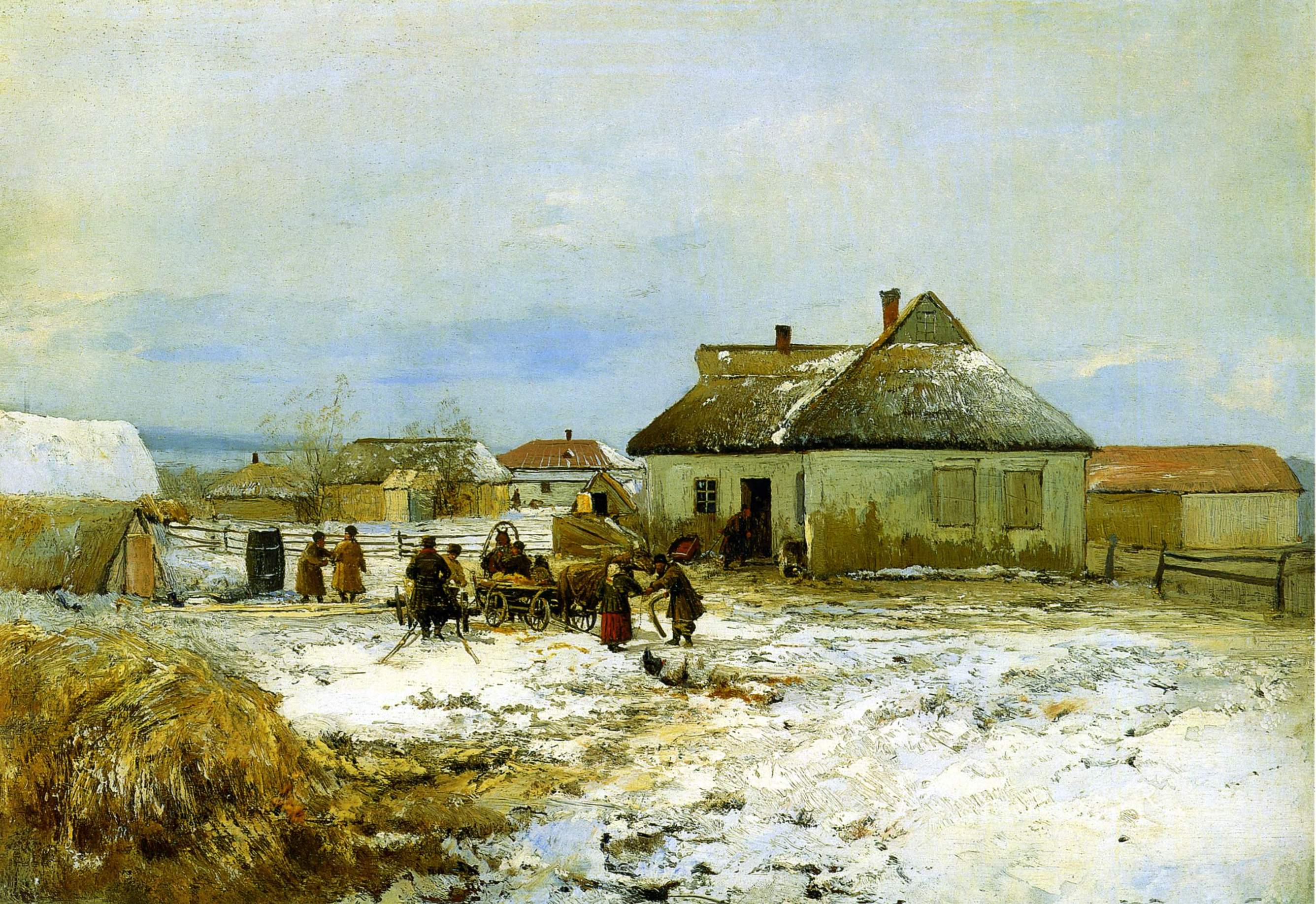 Васильковский. Село зимой. Мерефа . 1900-е