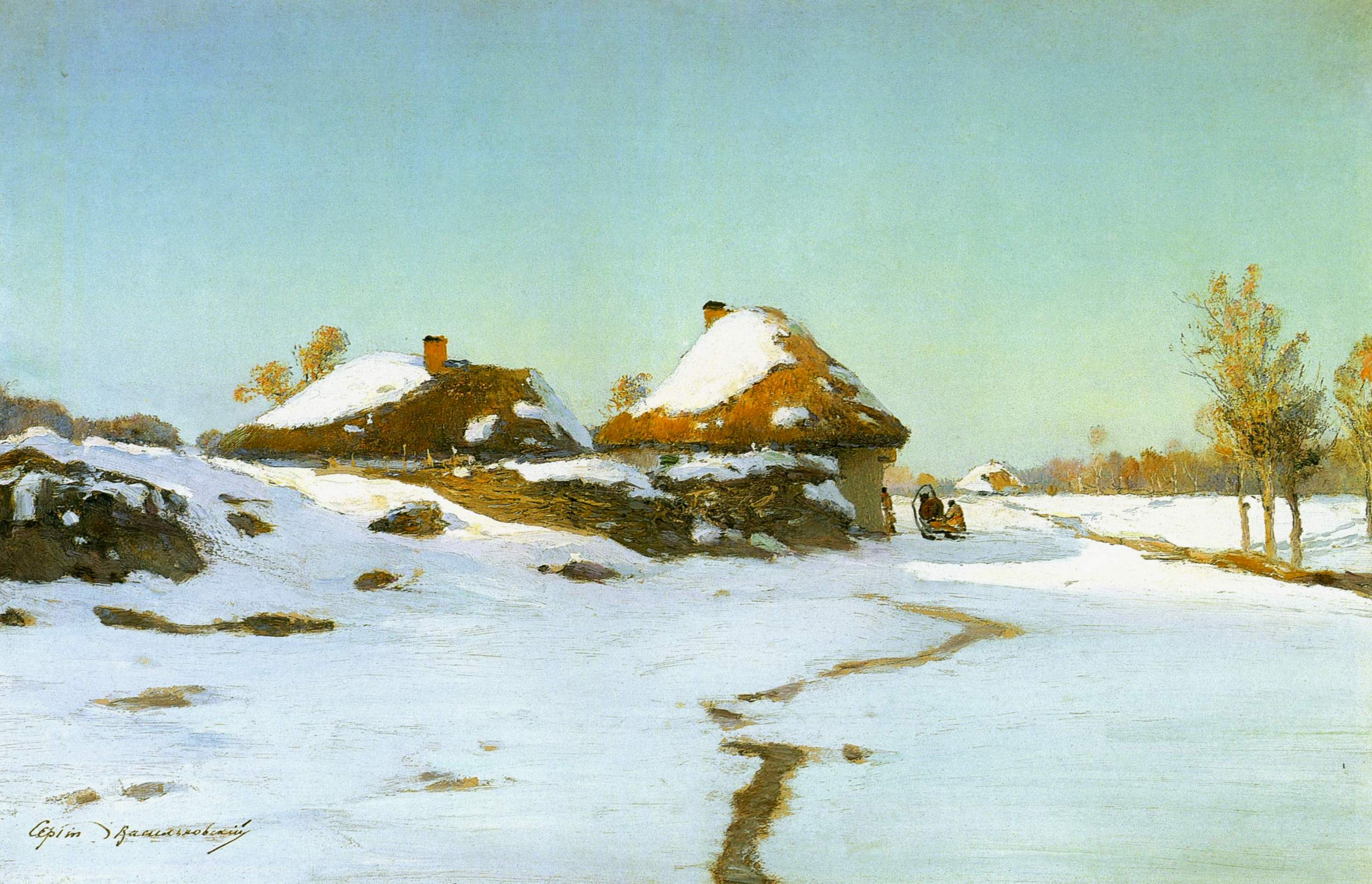 Васильковский. Зимний пейзаж . 1900-е