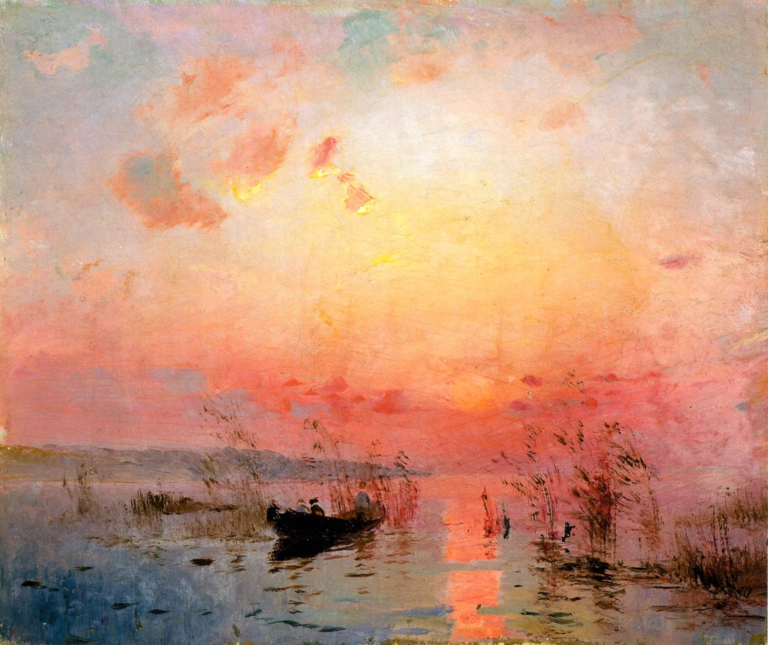 Васильковский. Закат над озером . Ок. 1900