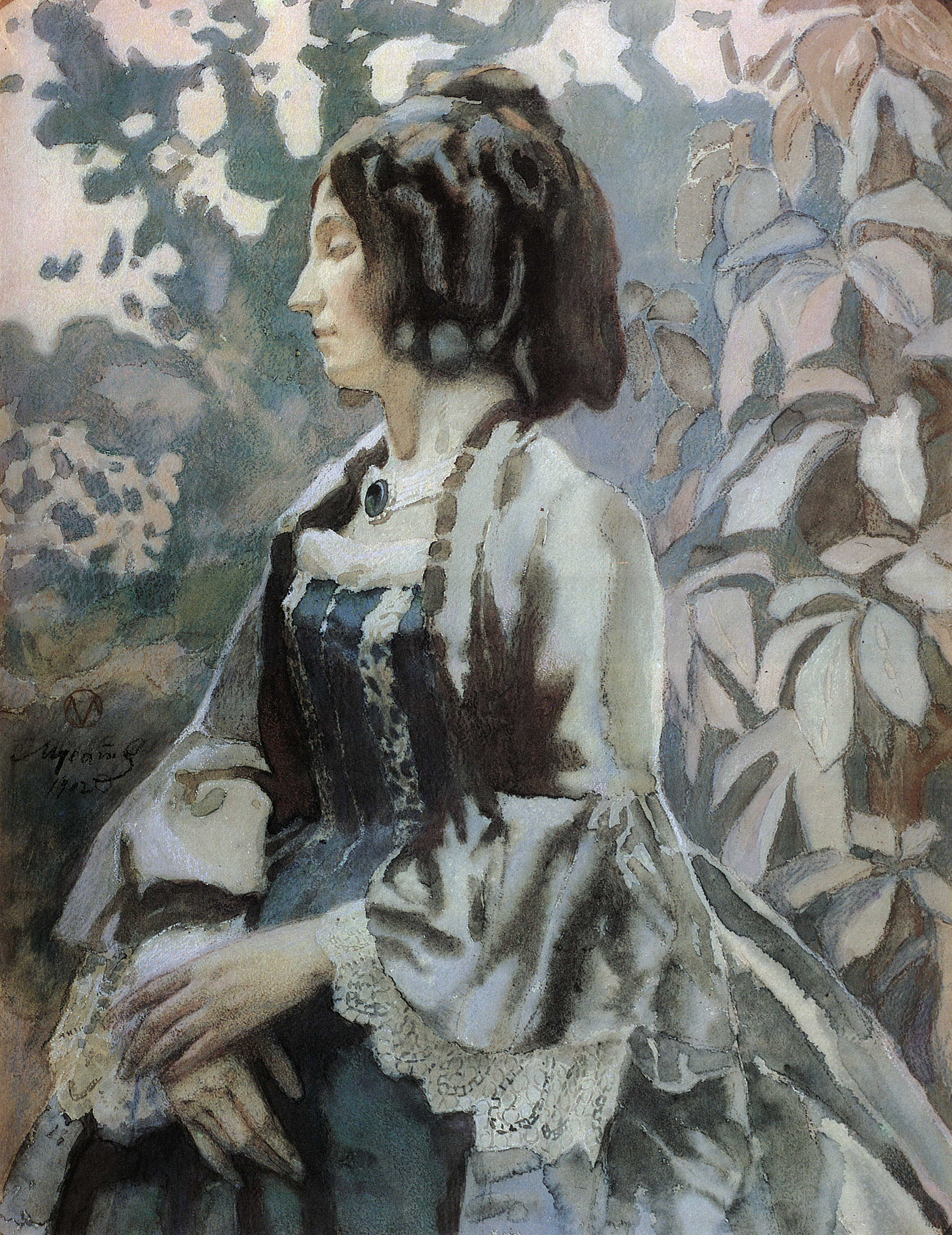 Борисов-Мусатов. Дама в голубом. 1902