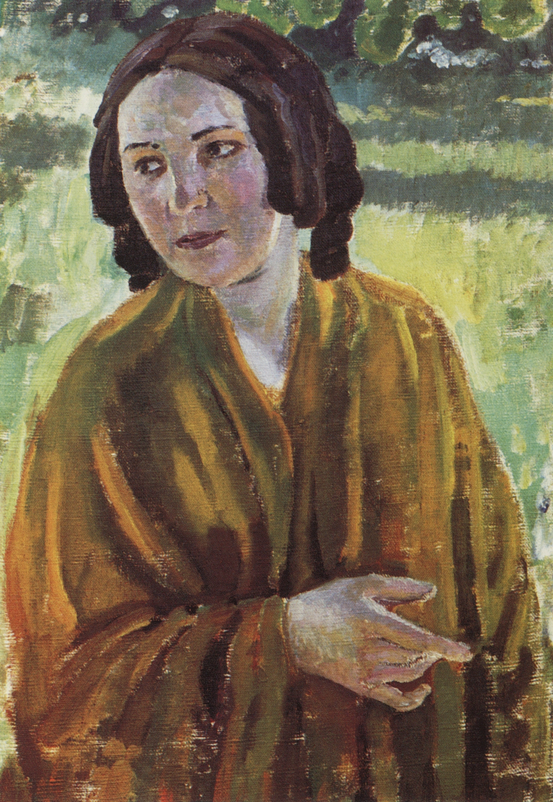 Борисов-Мусатов. Девушка в желтой шали. 1903-1904