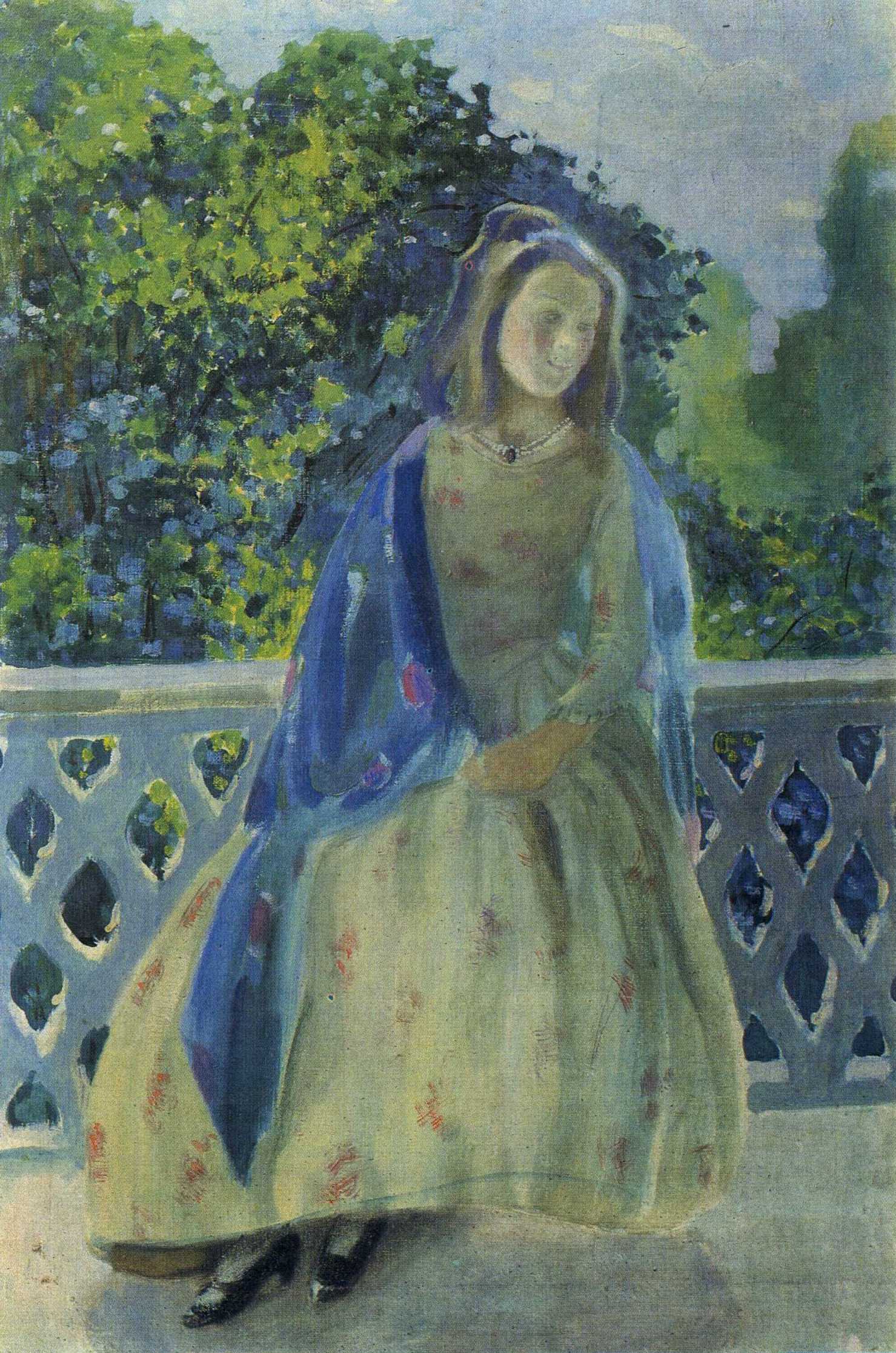 Борисов-Мусатов. Девушка на балконе. 1900