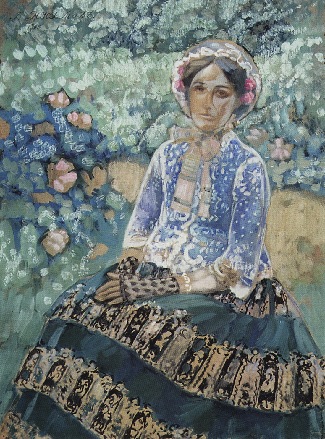 Борисов-Мусатов. Женщина в голубом. 1905