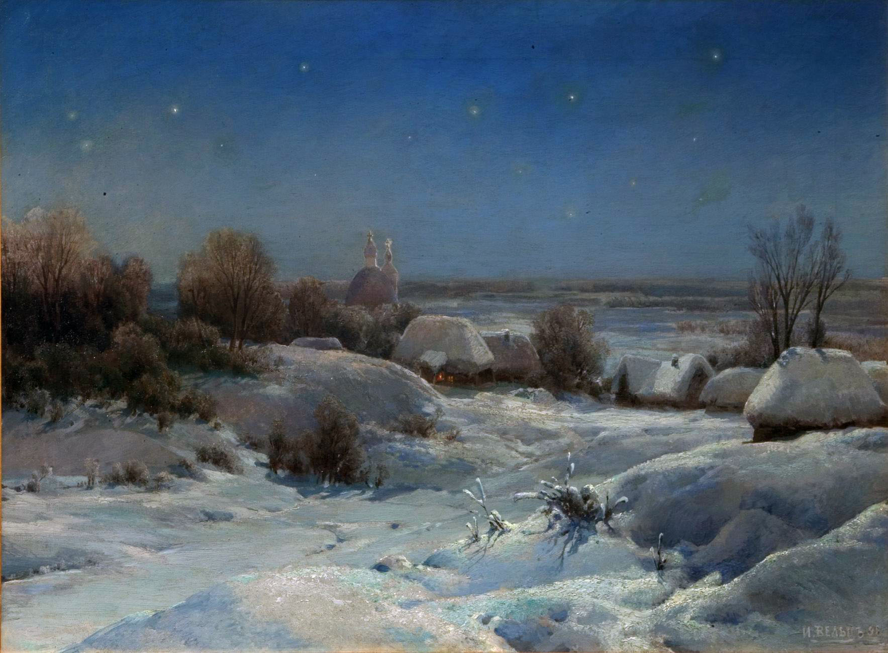 Вельц. Украинская ночь. Зима. 1898
