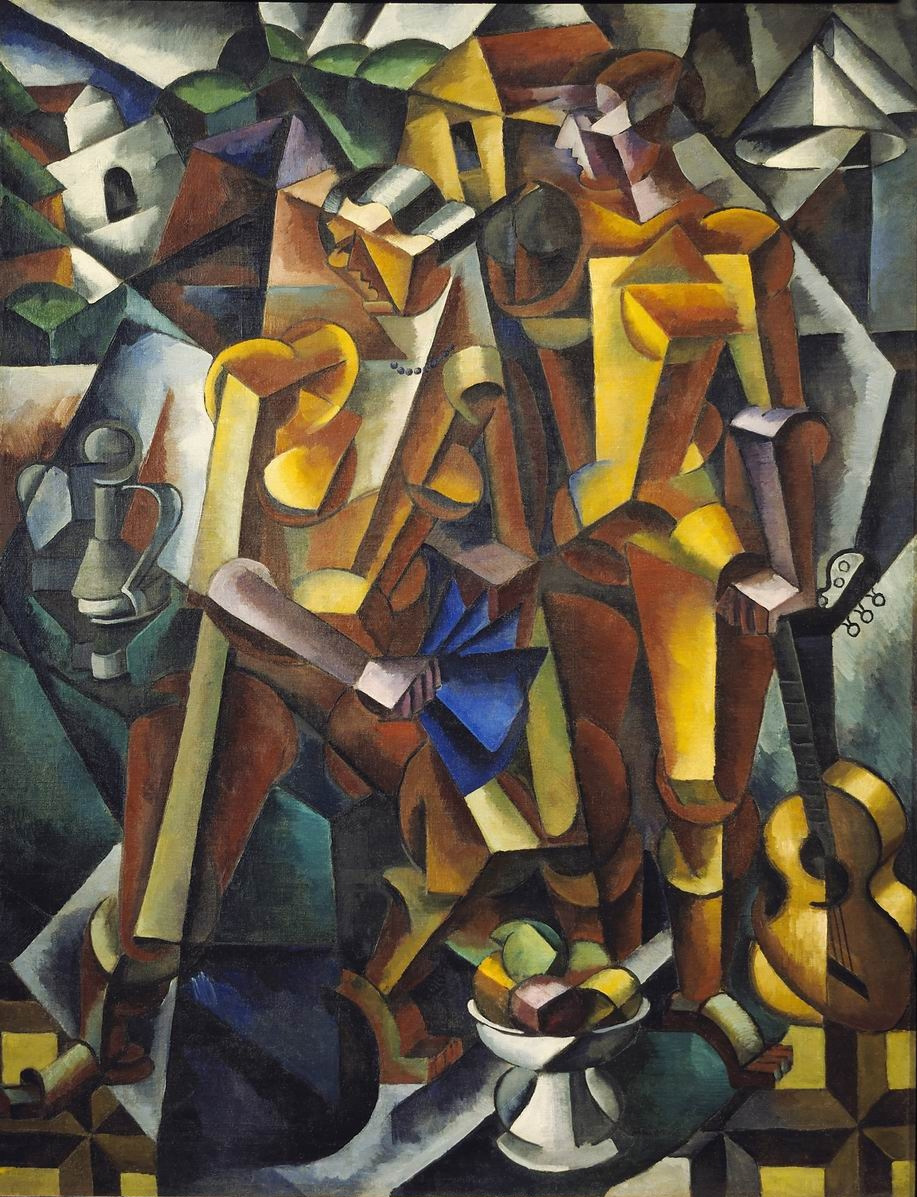 Попова Л.. Композиция с фигурами. 1913