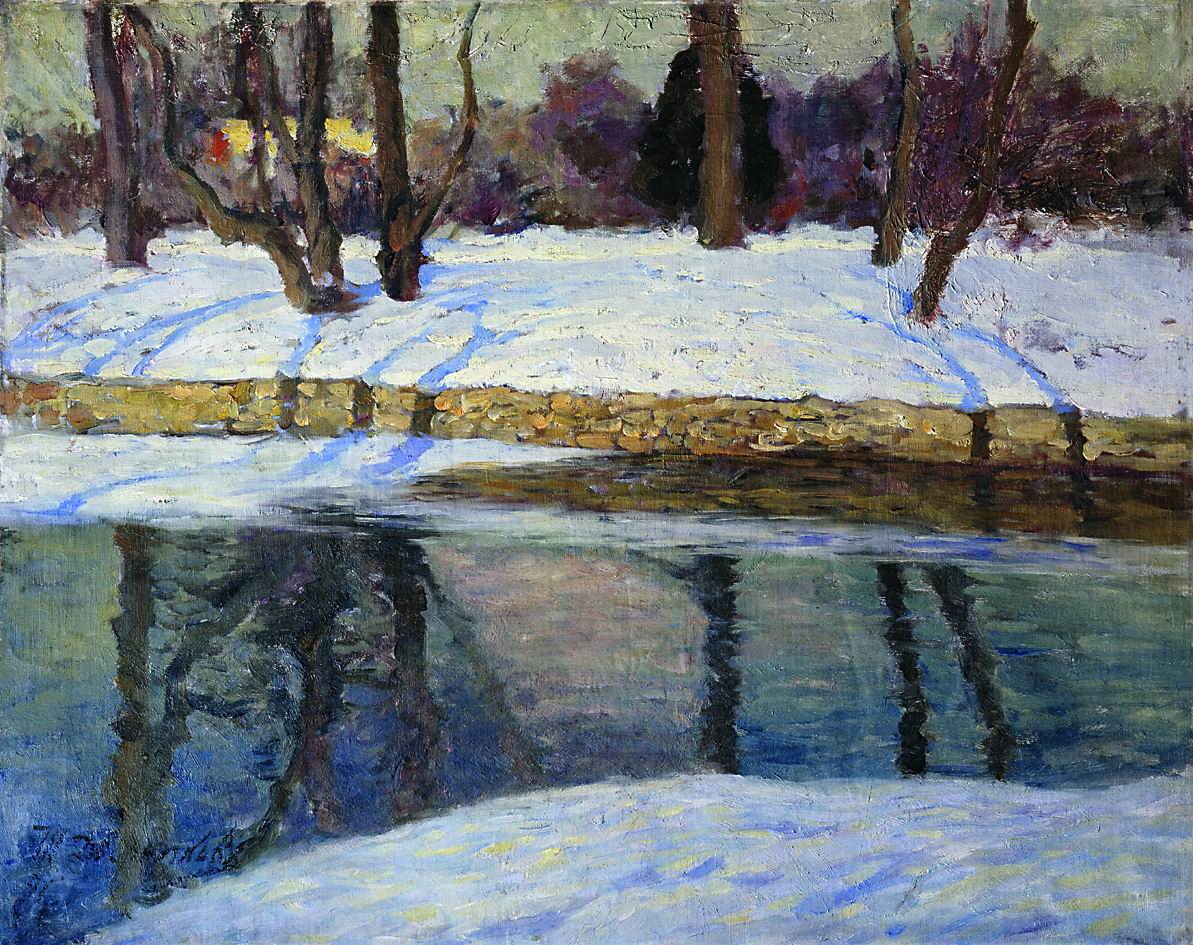 Дворников. Осенний снег