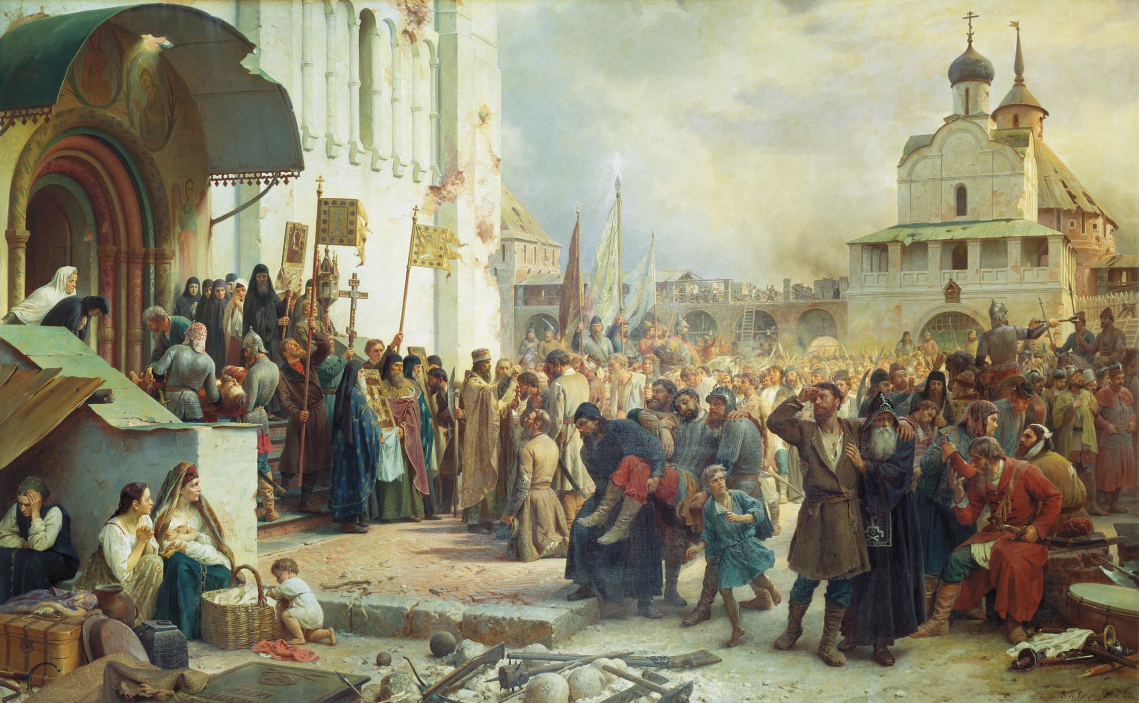 Верещагин В.П.. Осада Троице-Cергиевой лавры. 1891