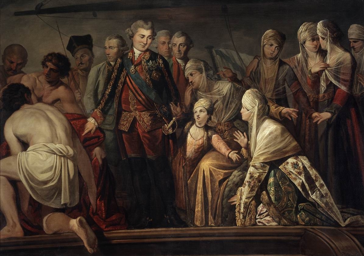 Неизвестный художник XVIII в.. Граф А.Г.Орлов после Чесменского боя. Вторая половина XVIII века