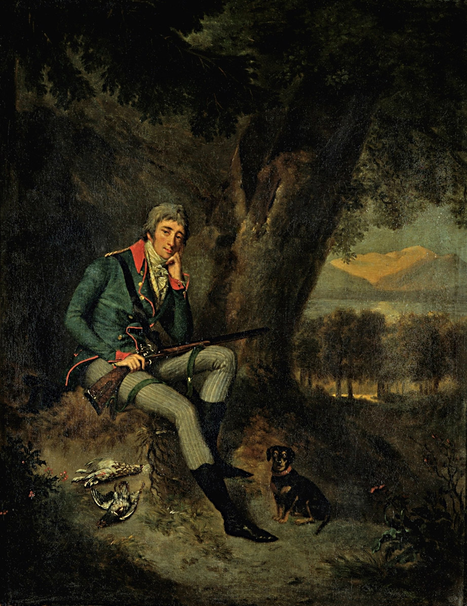 Неизвестный художник XVIII в.. Портрет графа Н.П.Панина в охотничьем костюме. Вторая половина XVIII века