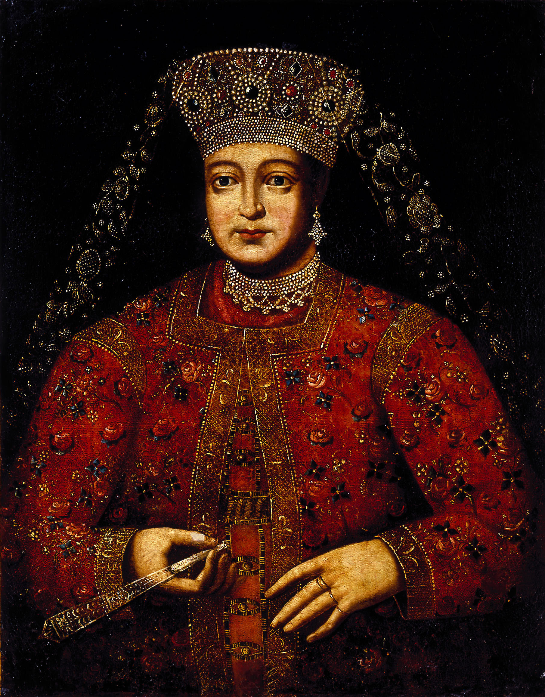 Неизвестный художник XVIII в.. Портрет царицы Марфы Матвеевны. Конец XVII века