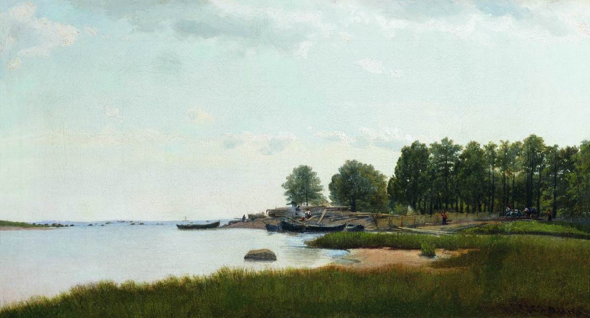 Верещагин П.. Рыбацкие лодки на берегу. 1870-е