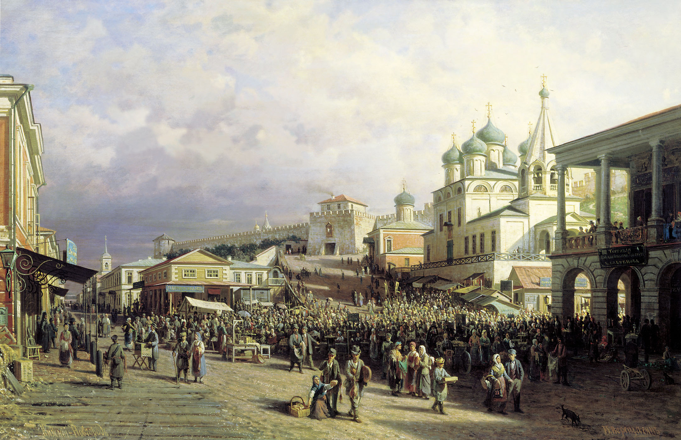 Верещагин П.. Рынок в Нижнем Новгороде. 1872