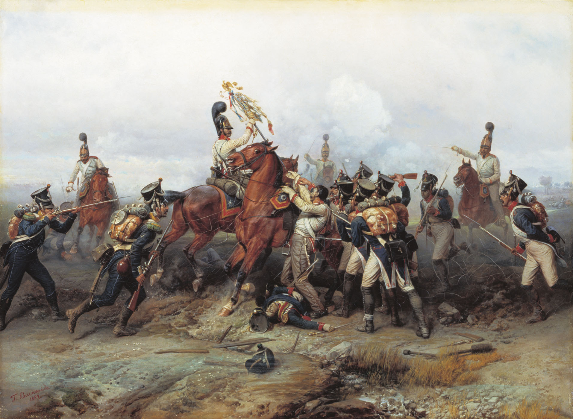 Виллевальде. Подвиг конного полка в сражении при Аустерлице в 1805 году. 1884