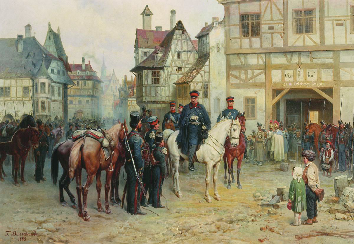 Виллевальде. Блюхер и казаки в Бауцене. 1885