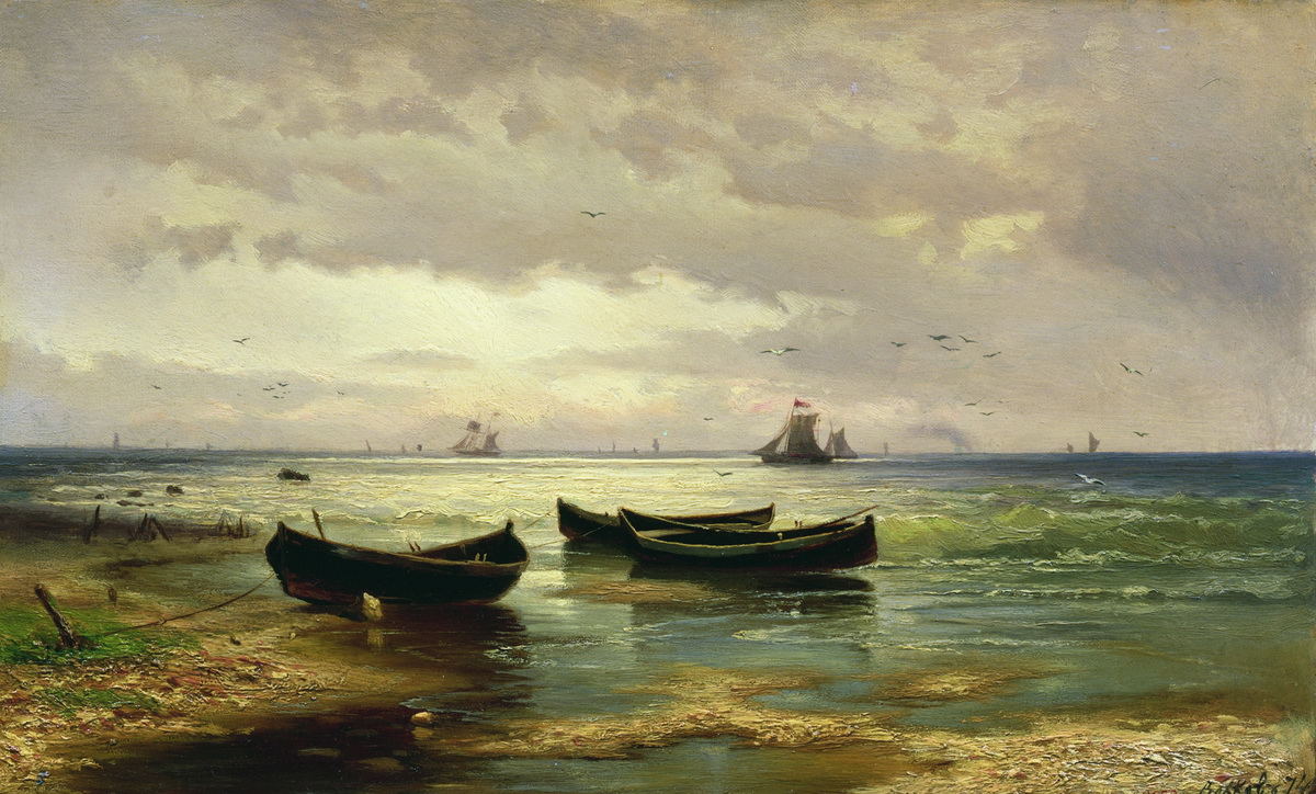 Волков Е.. Взморье. Рыбацкие лодки. 1874