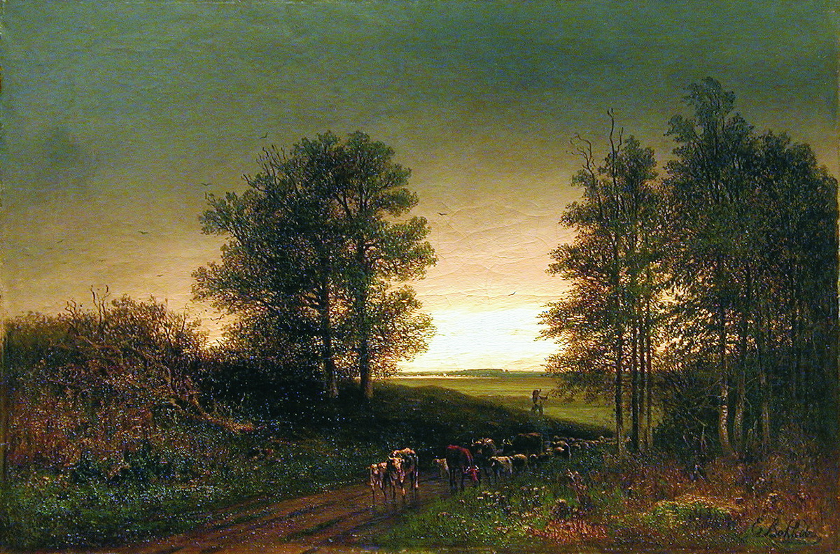 Волков Е.. Возвращение стада. 1880-e