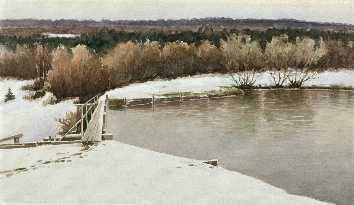 Волков Е.. Зимний пейзаж. 1893