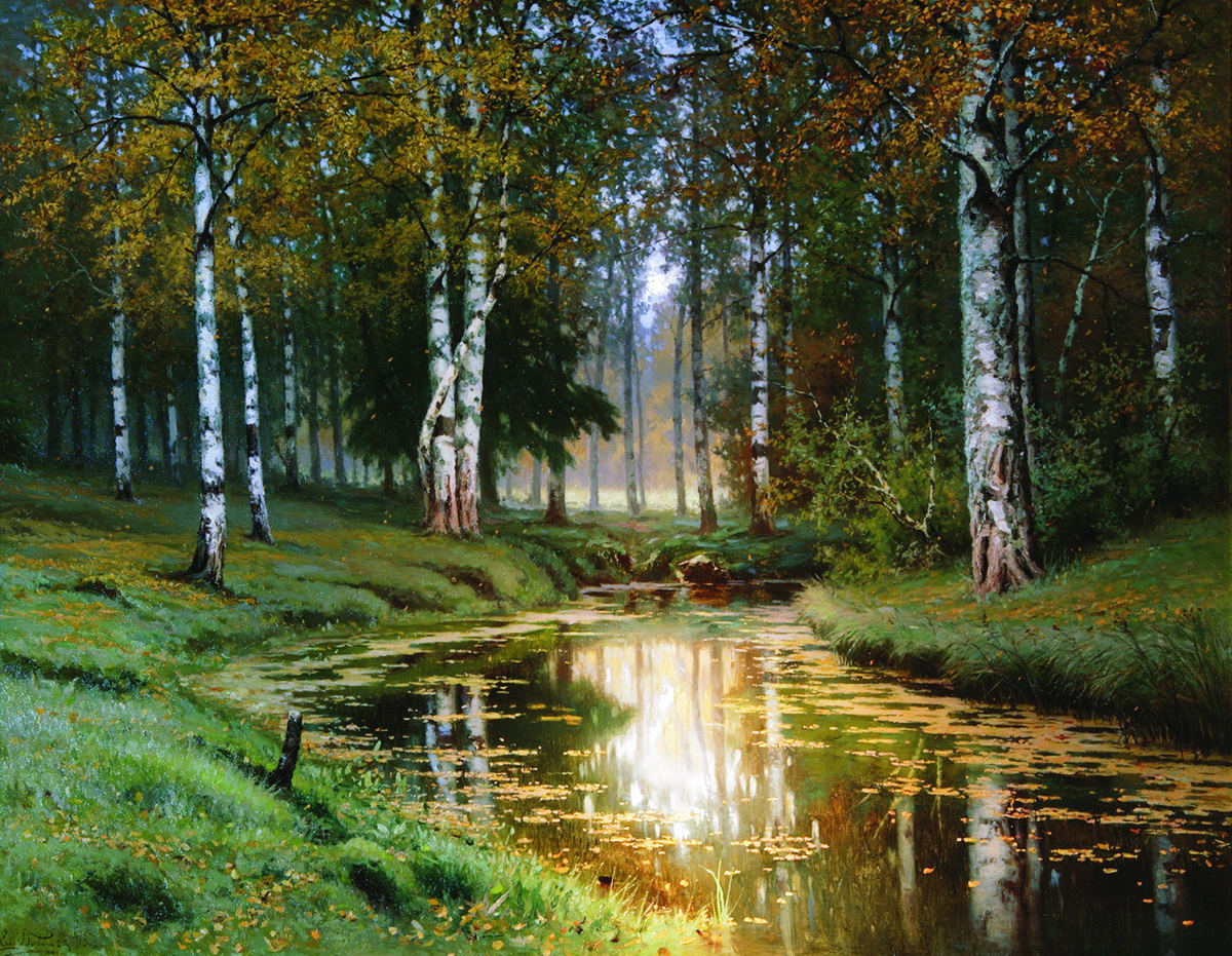 Волков Е.. Пейзаж с рекой. 1893