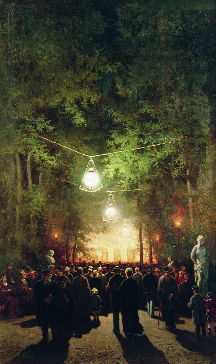 Волков Е.. Гулянье в Летнем саду. 1890-е