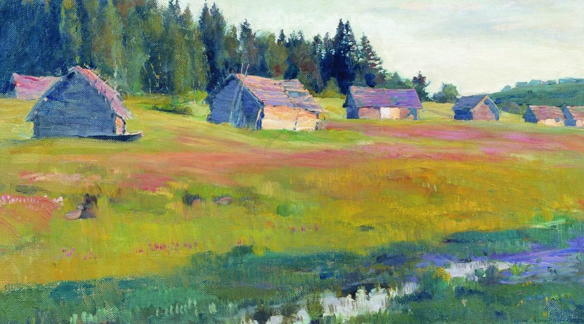 Виноградов С.. Вечер (Сараи). 1900