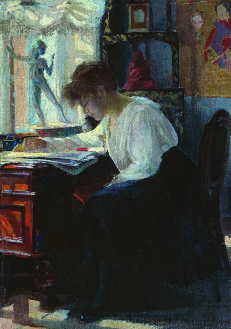 Виноградов С.. В мастерской. 1900
