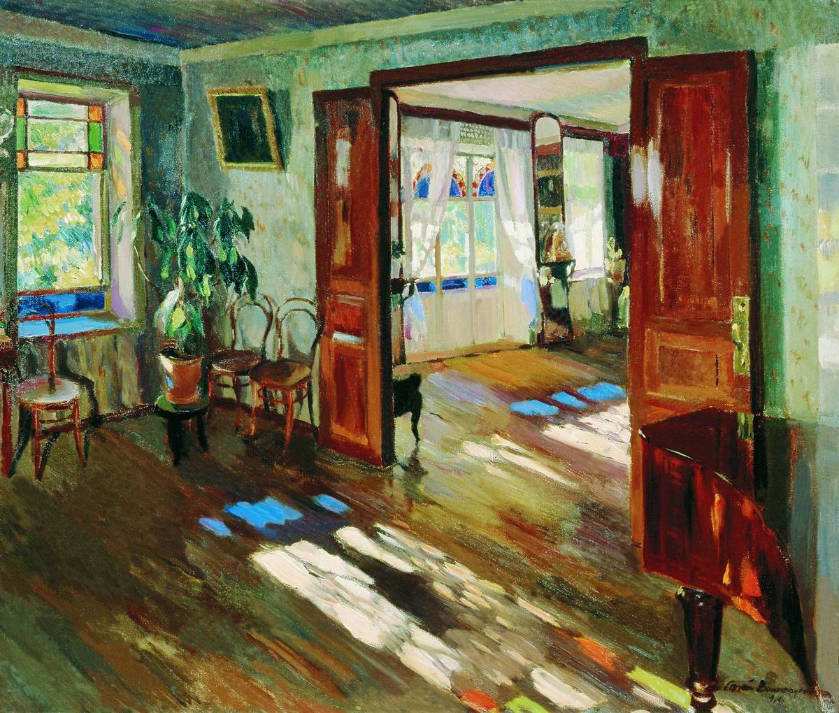 Виноградов С.. В доме. 1914