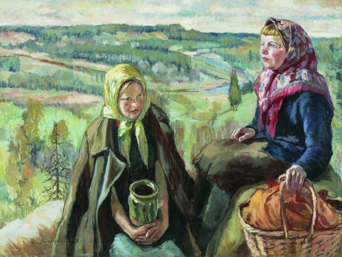 Виноградов С.. Деревенские девочки. 1927