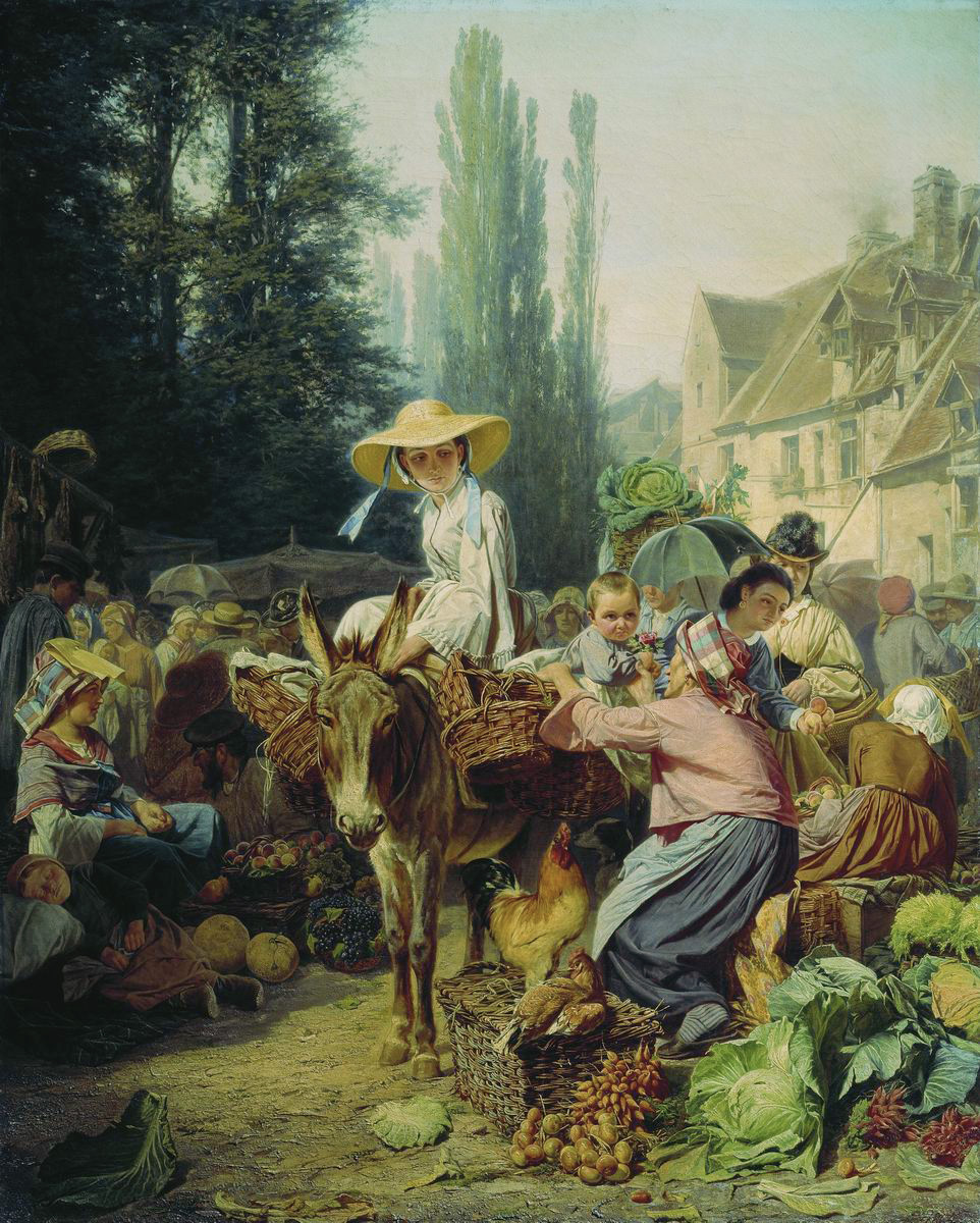 Грузинский. Рынок в Фонтенебло. 1864