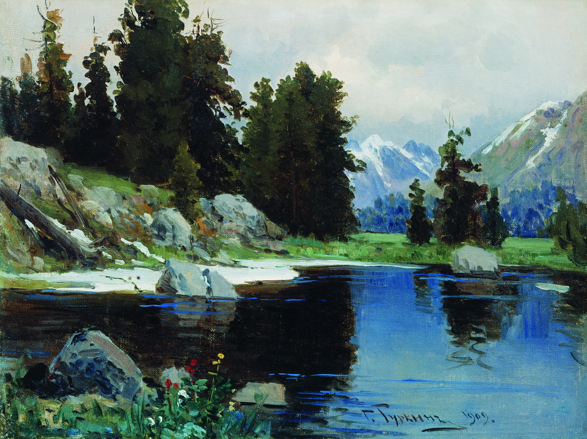 Гуркин. Озеро в Лаже. 1909